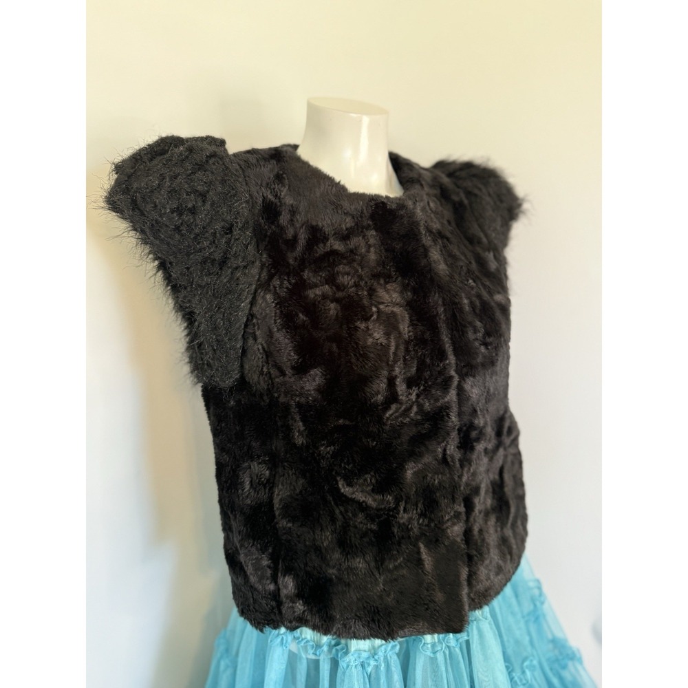 Vintage Women's Skaist Taylor Neiman Marcus Faux Fur‎ Vest Black Medium Pockets - Picture 6 of 16